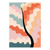 Botanical Retro Floral Waves (Print Only)