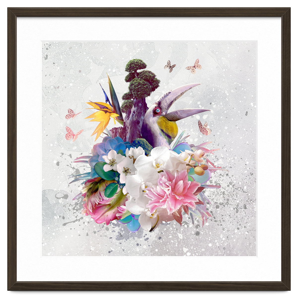 Floral Hornbill Grey