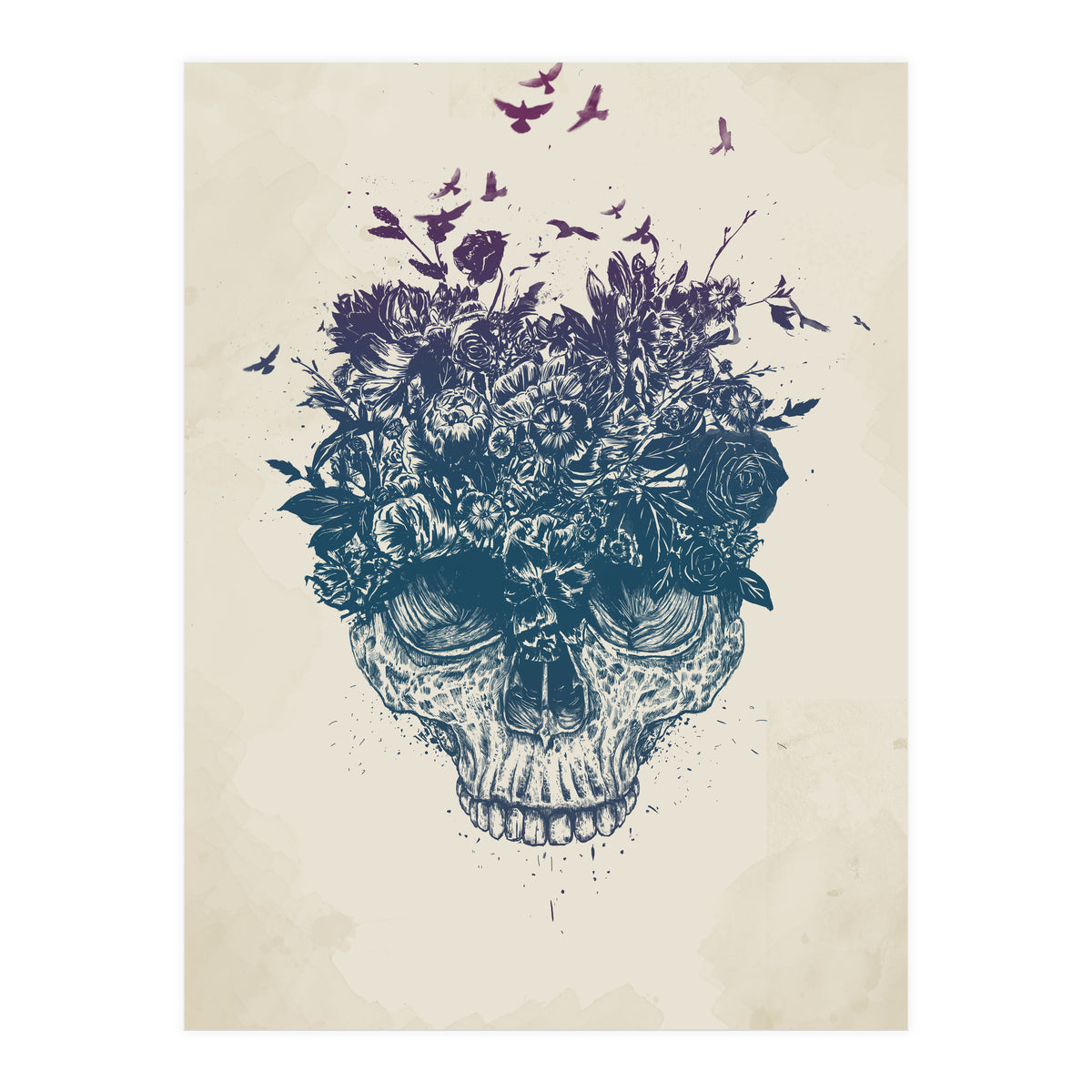 Skull Flowers (Print Only)