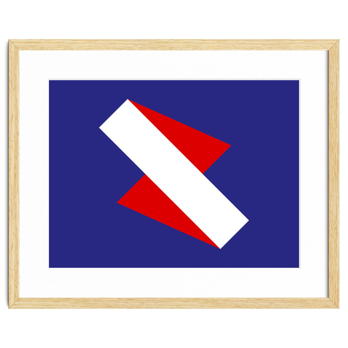 Geometric Shapes No. 68 - red & royal blue
