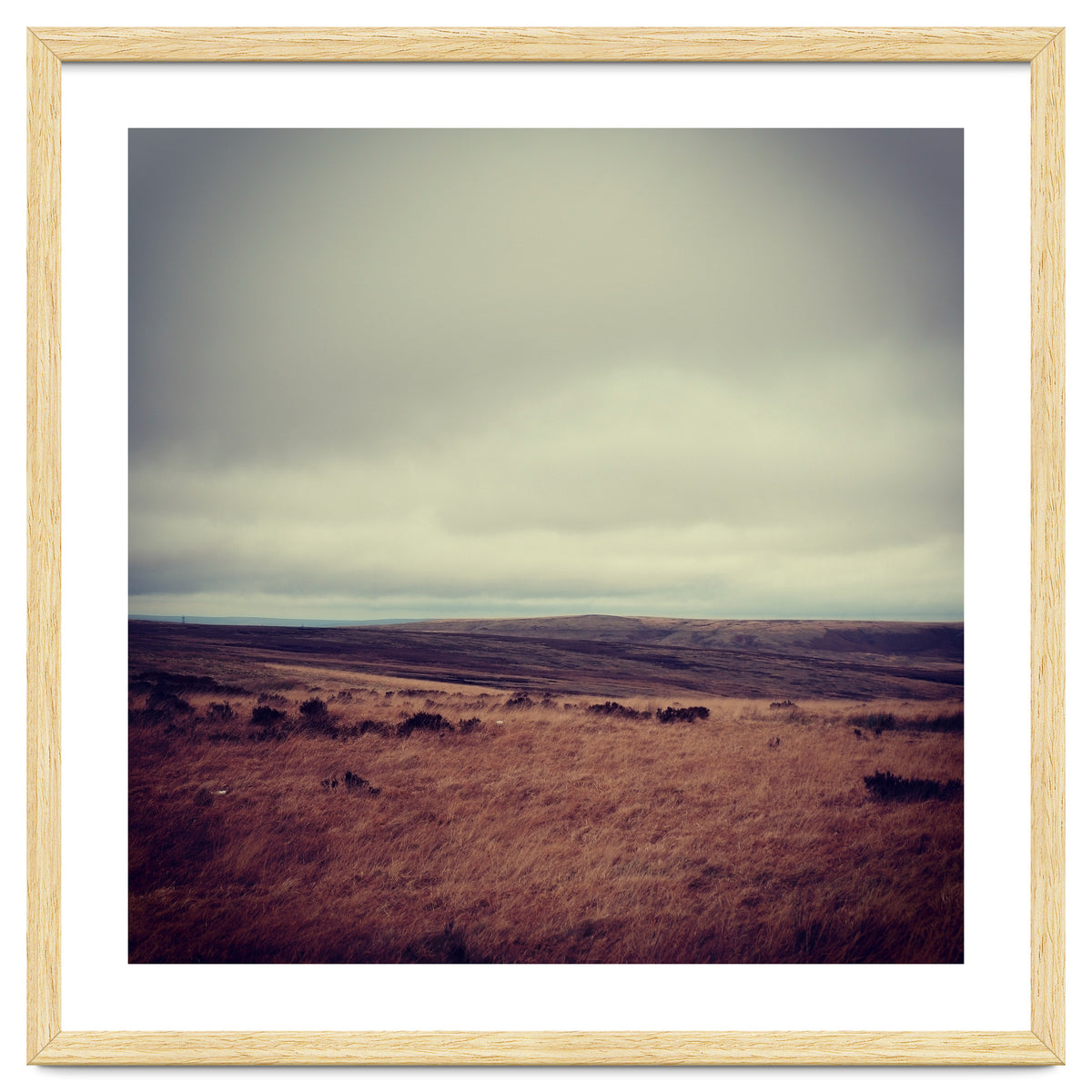 Bleak winter landscape of Saddleworth Moor