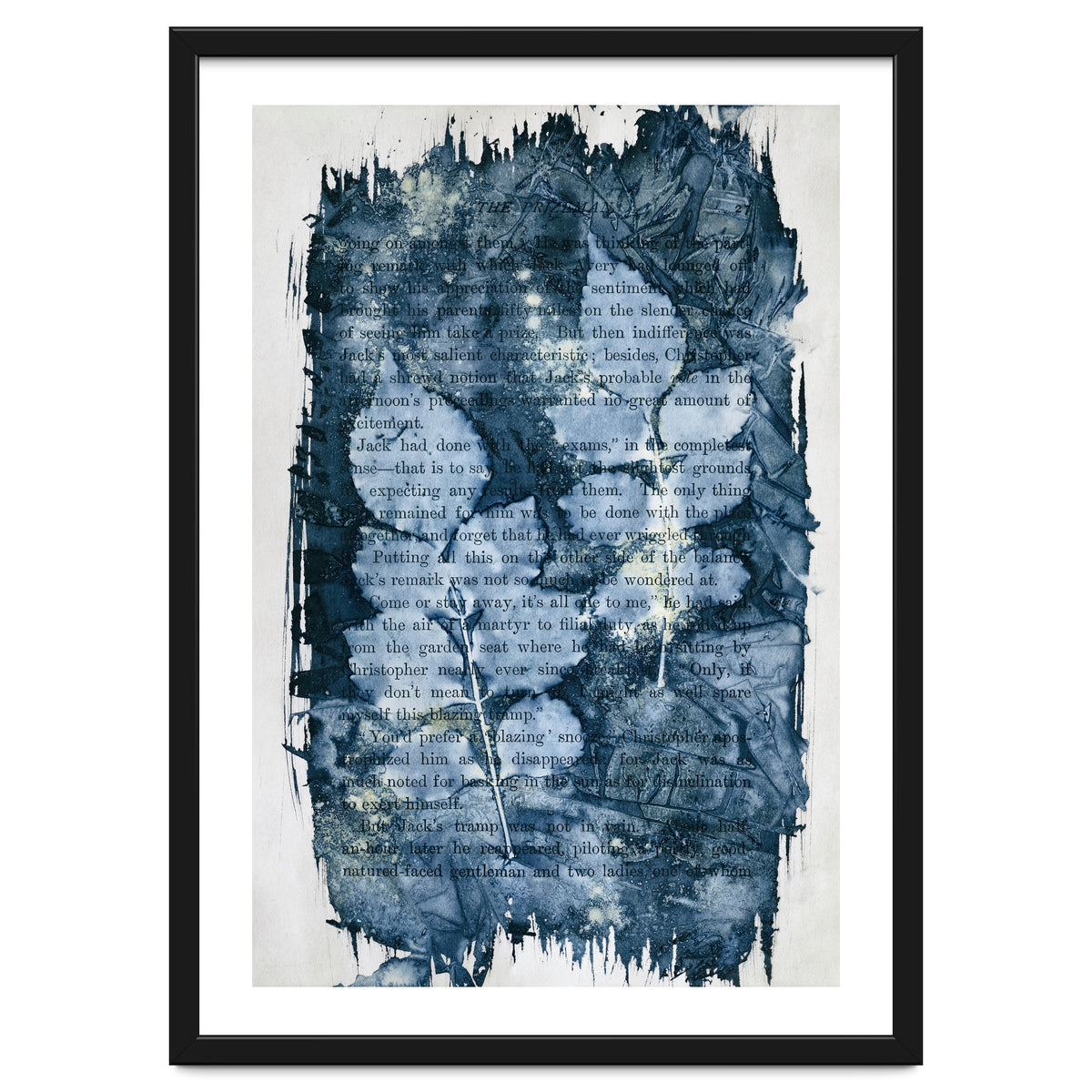 Indigo Blue Botanical Leaves No. 3