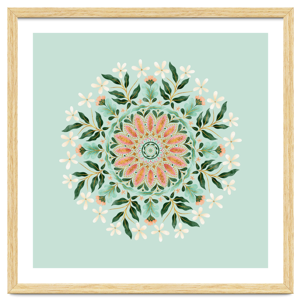 Floral Mandala | Mint Green