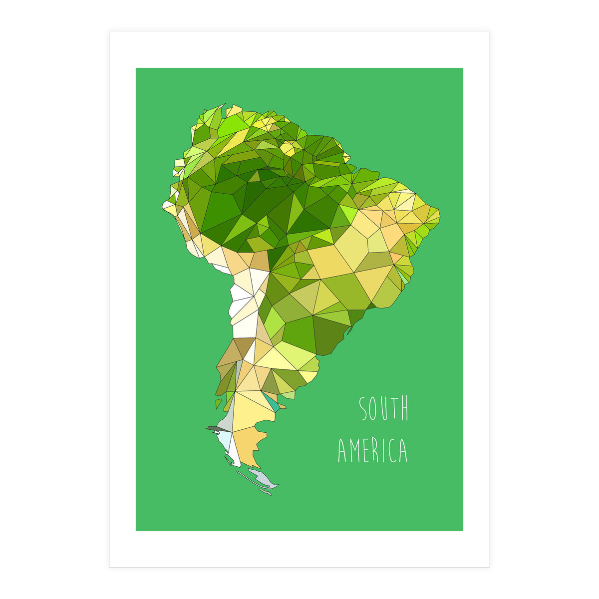 SOUTH AMERICA – Green (Print Only)