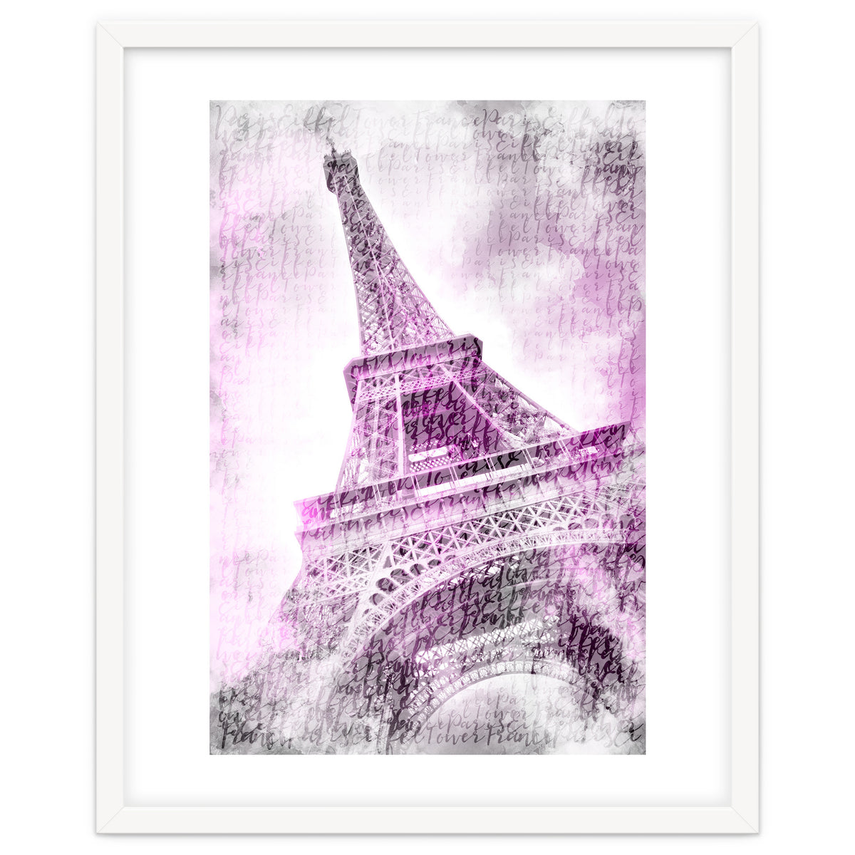 PARIS Watercolor Eiffel Tower | pink