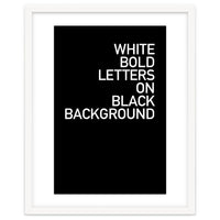 WHITE BOLD LETTERS