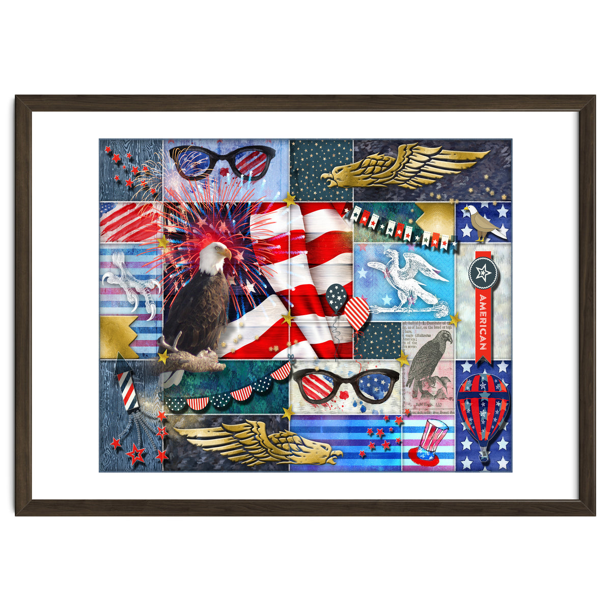 Americana Eagles Collage