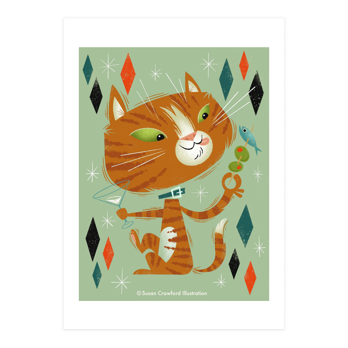 Cat A Tonic Orange Tabby (Print Only)
