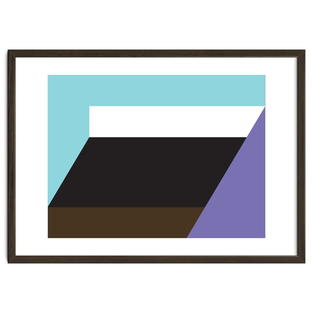 Geometric Shapes No. 34 - purple, blue & black