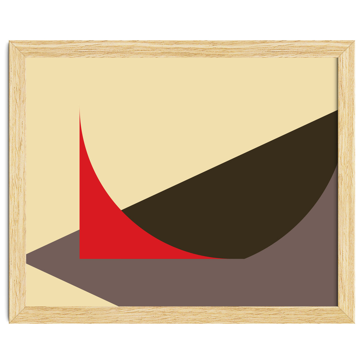 Geometric Shapes No. 6 - brown, beige & red