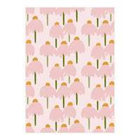 Pastel Pink Flower Pattern  (Print Only)