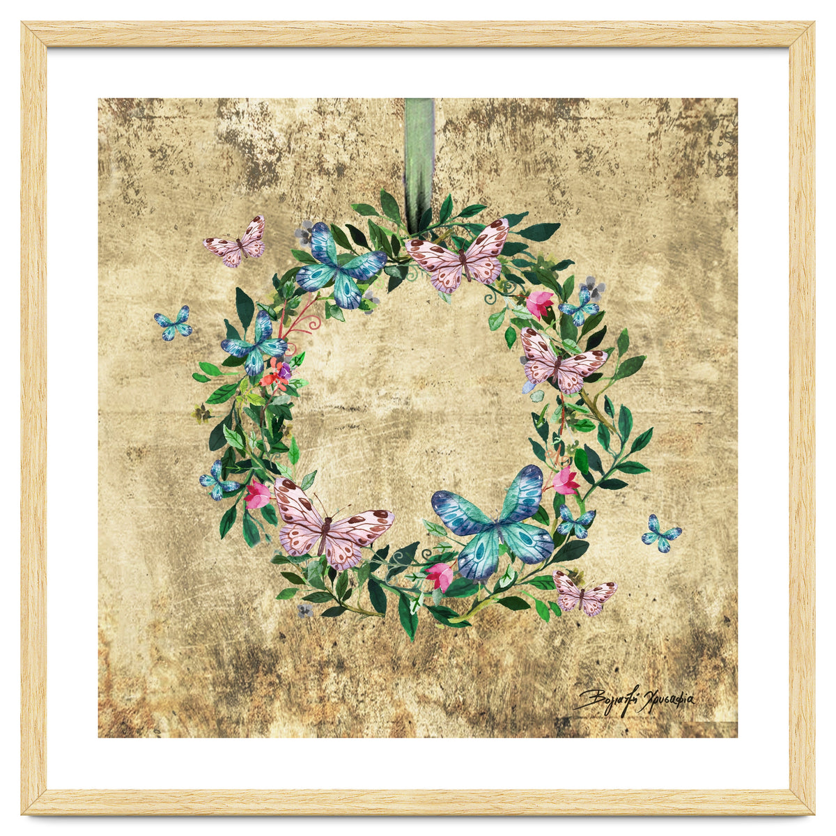 Wreath #Flowers & Butterflies#Royal collection