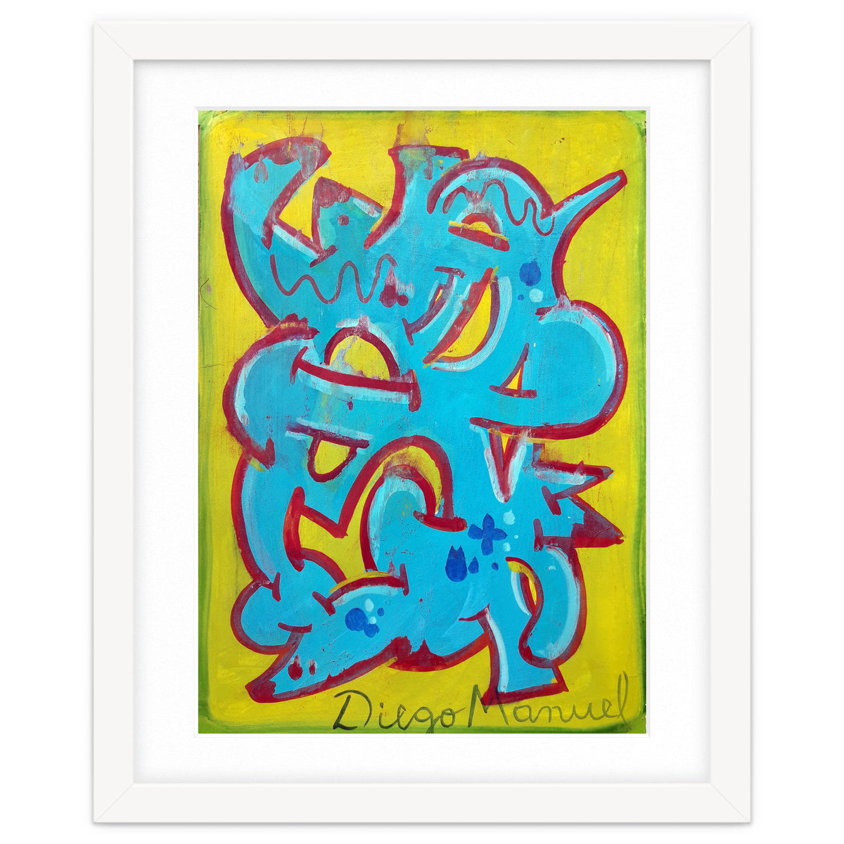 Forma Celeste Sobre Amarillo 3