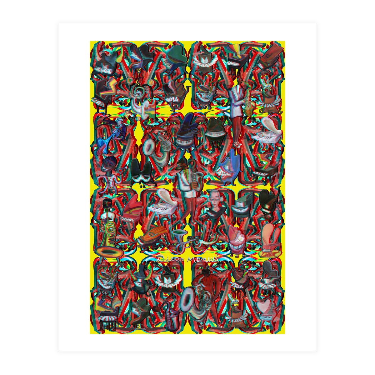 Formas 14 34 3d And Pianos 7 (Print Only)