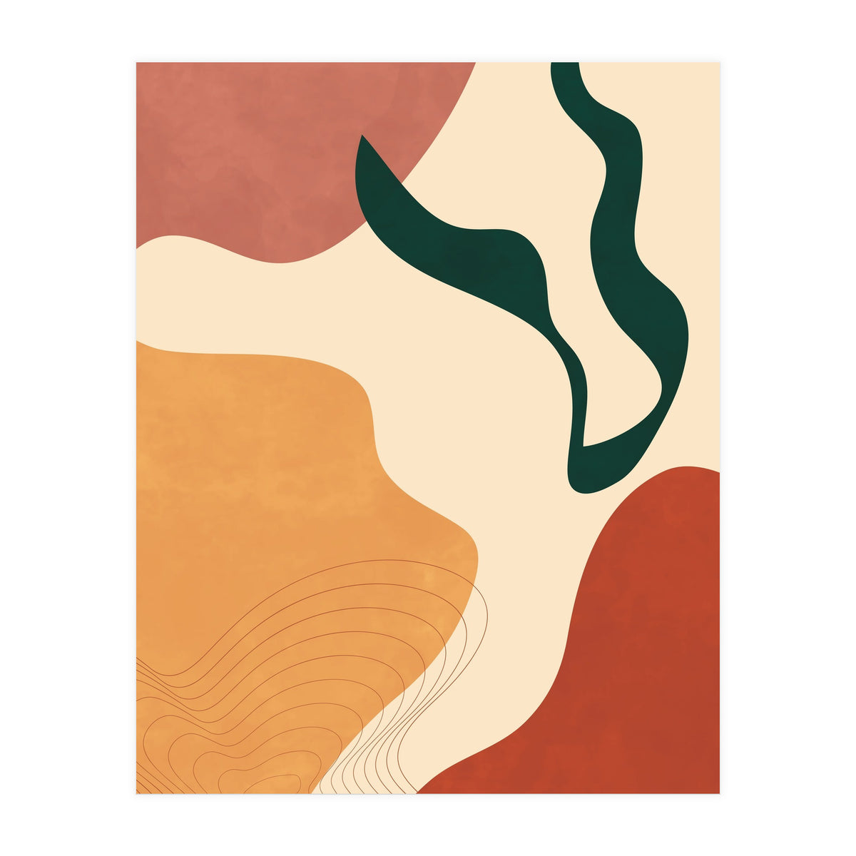 Abstract Scandi Neutral Shapes (Print Only)