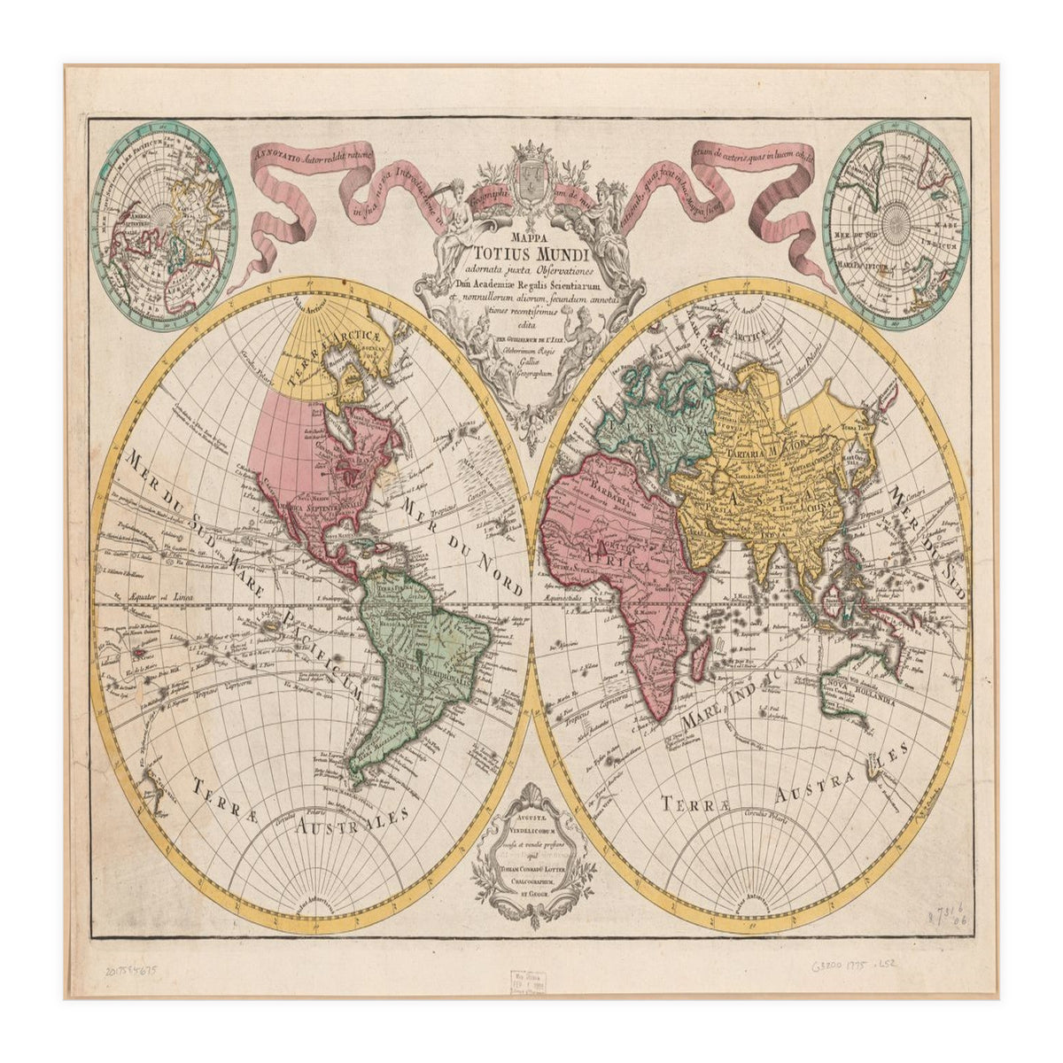 Old world mapa mundi (Print Only)