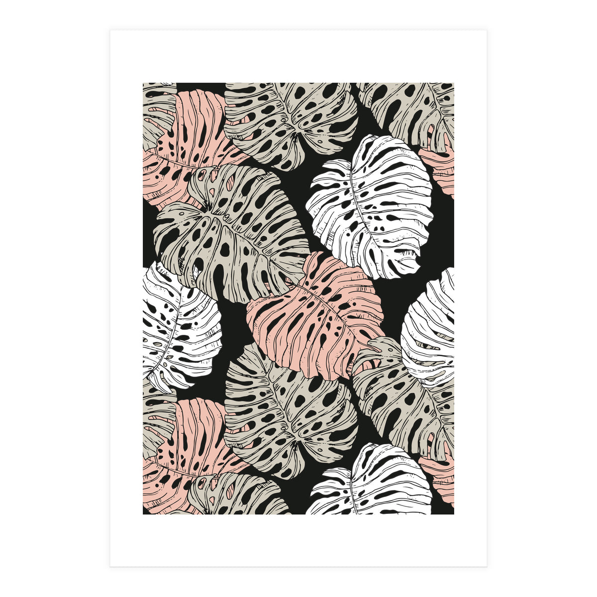 Monstera in the darkness of the jungle (Print Only)