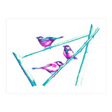 Garden Birds On A Branch (Print Only) thumbnail