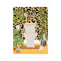 Loo in Cheetah Bathroom (Print Only)