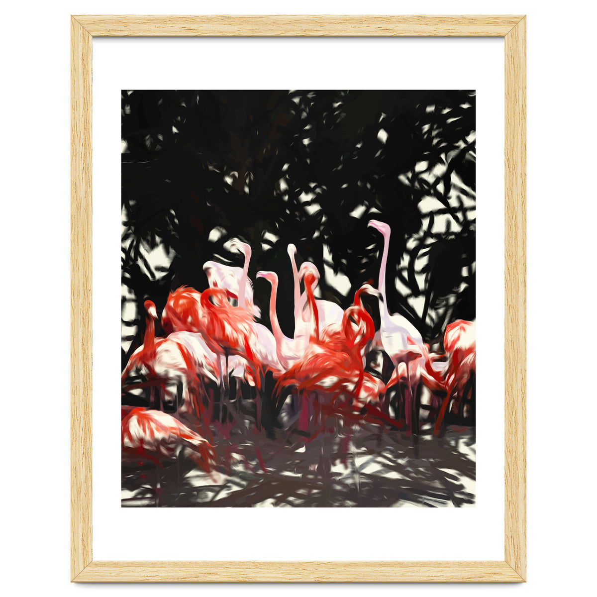 Flamingoes Under The Banyan Tree