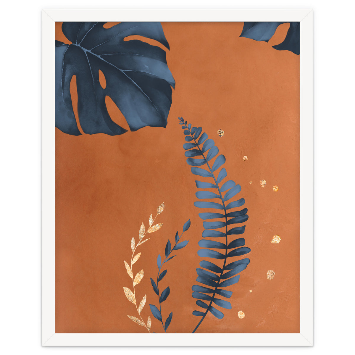Monstera Leaf Terracotta