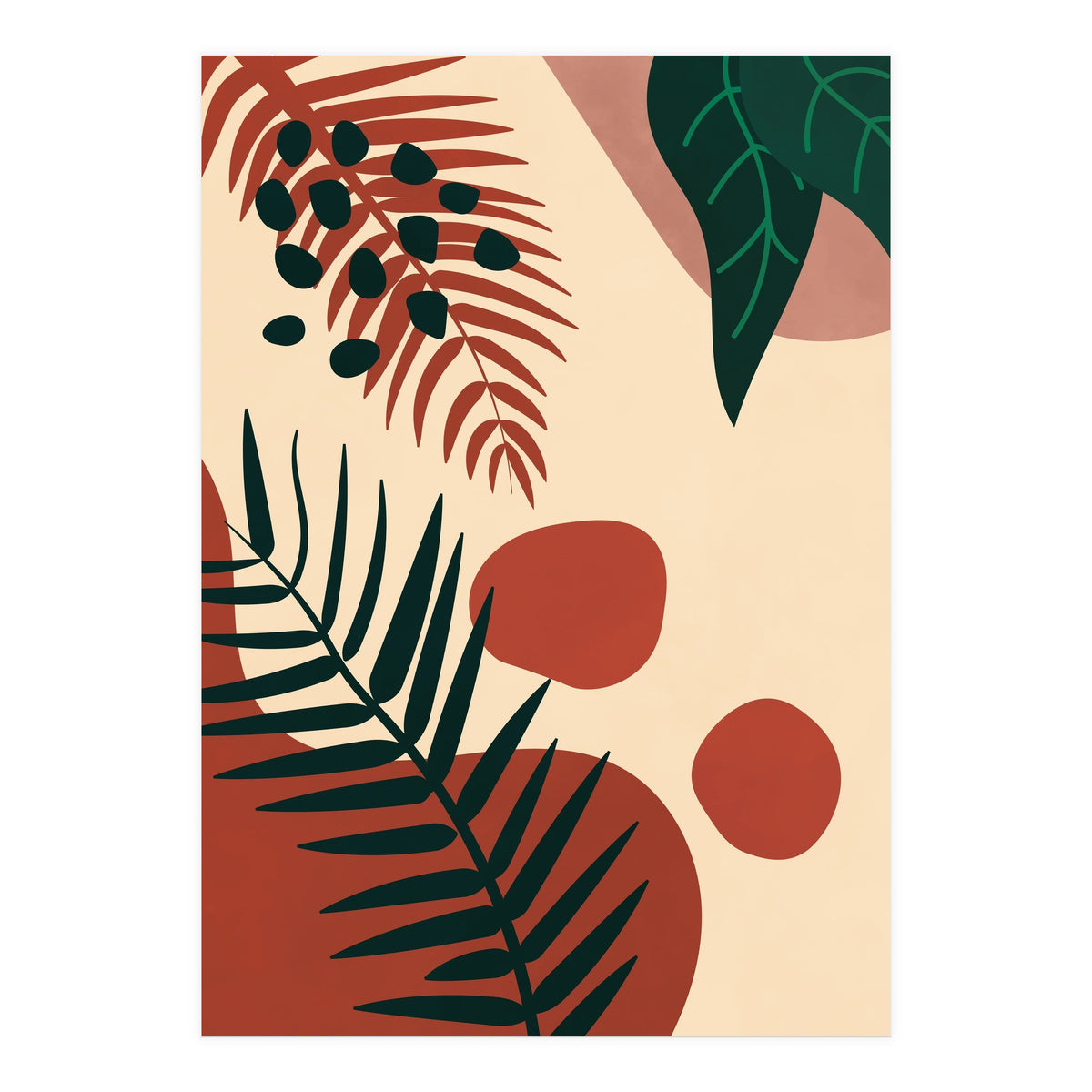 Abstract Palm Leaf (Print Only)