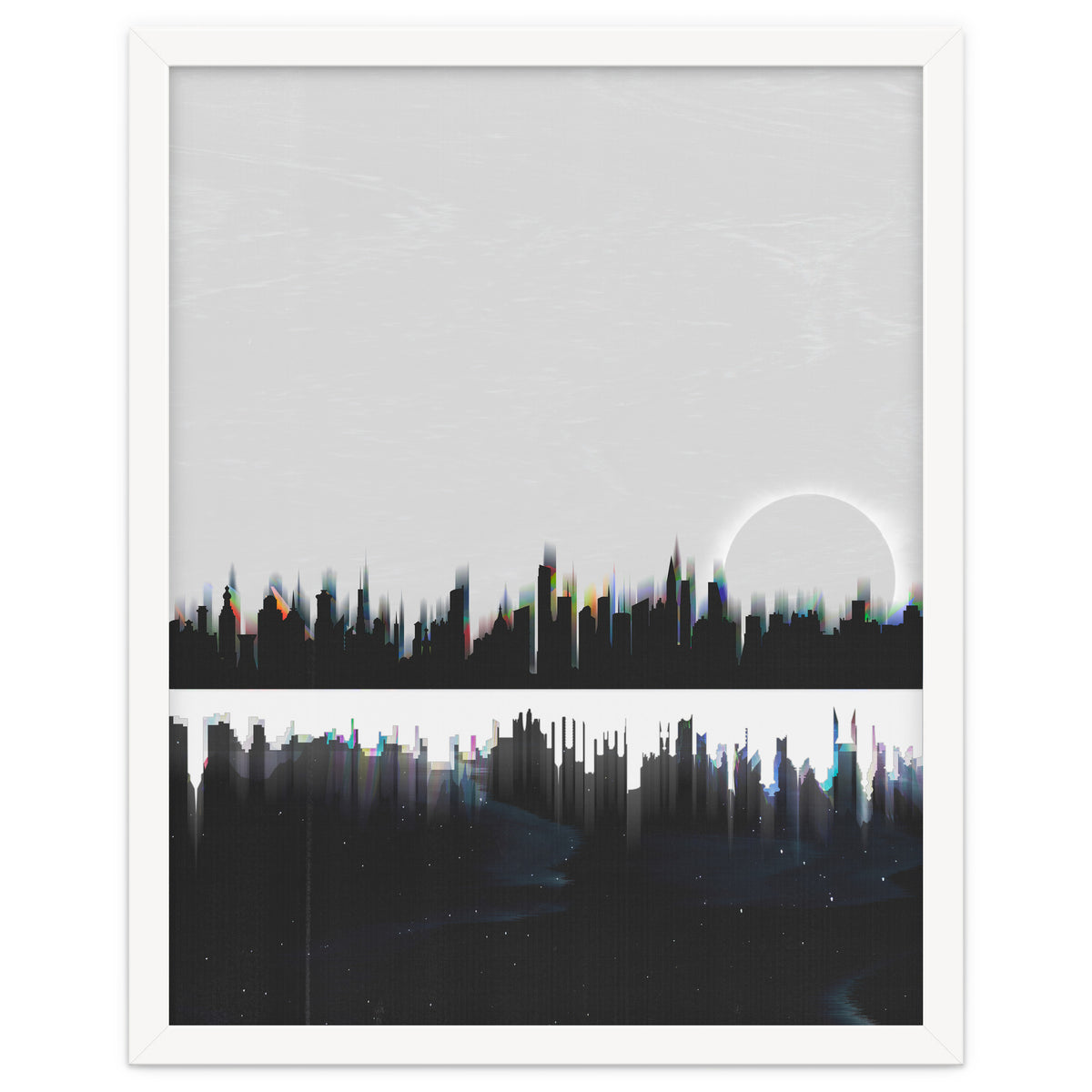 Black and white city