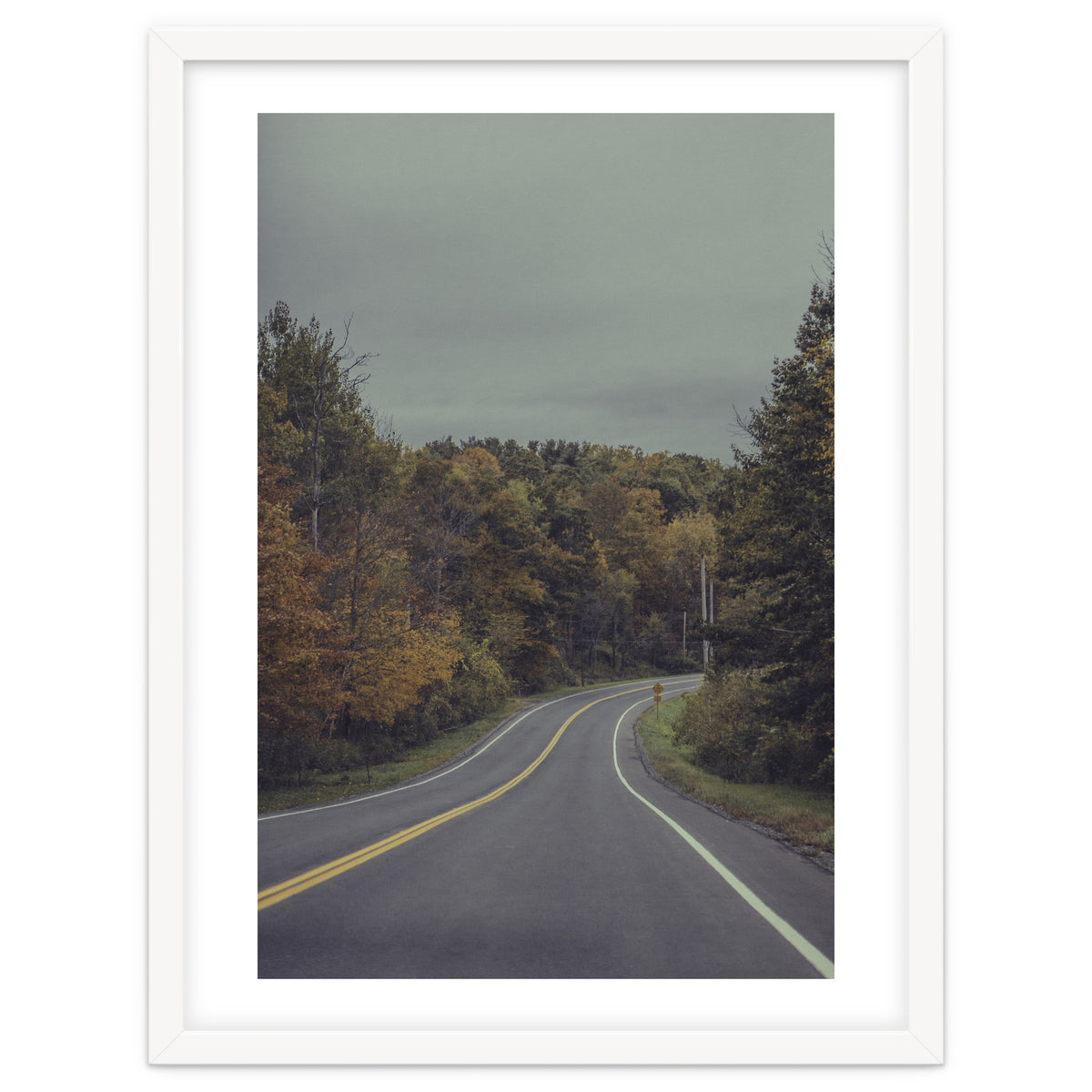 Fall Road in Upstate New York