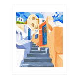 Cat in Greece, Architecture Tropical Exotic Travel (Print Only) thumbnail