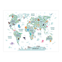 Animal World Map (Print Only)