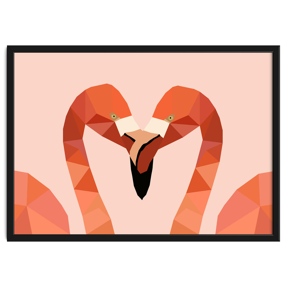 Flamingo Bird Low Poly Art