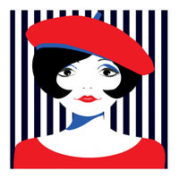 Retro French Young Woman  (Print Only)