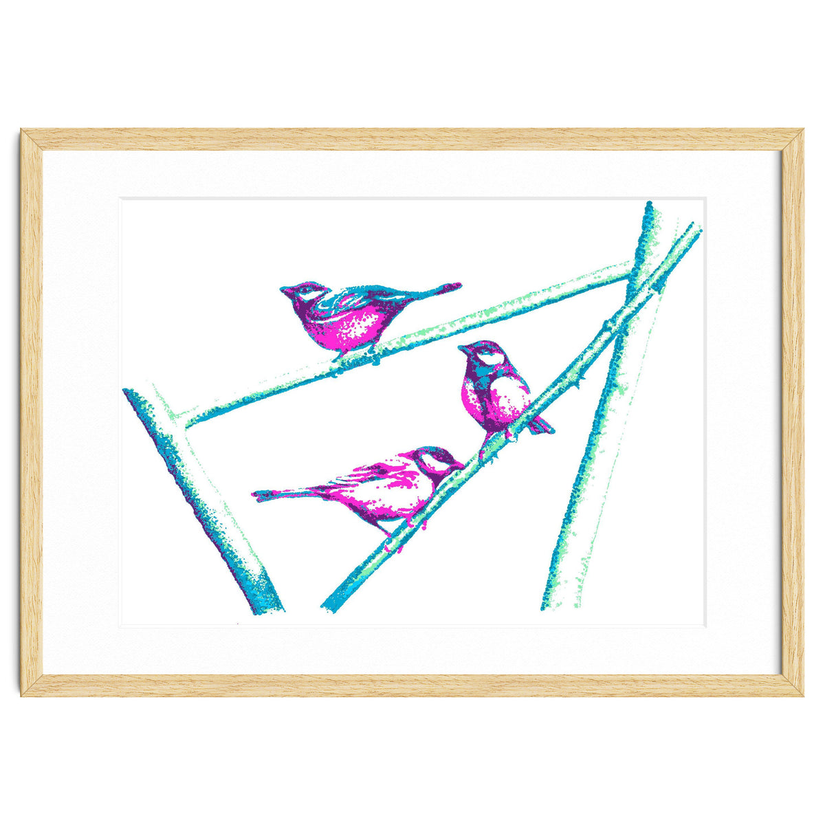 Garden Birds On A Branch