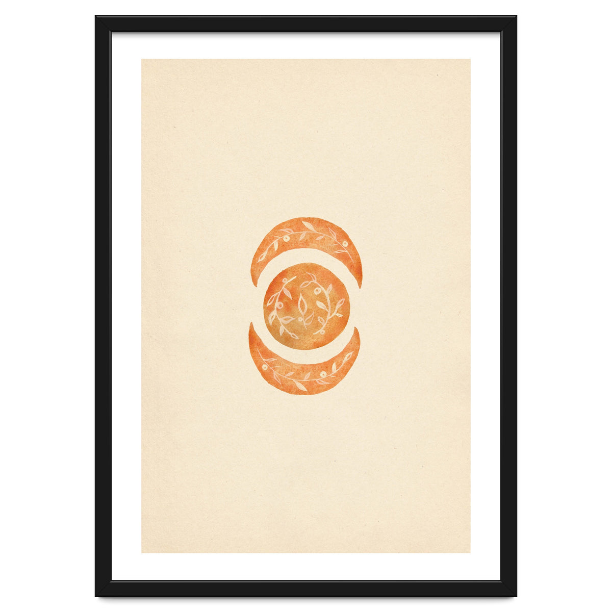 Botanical moon shapes