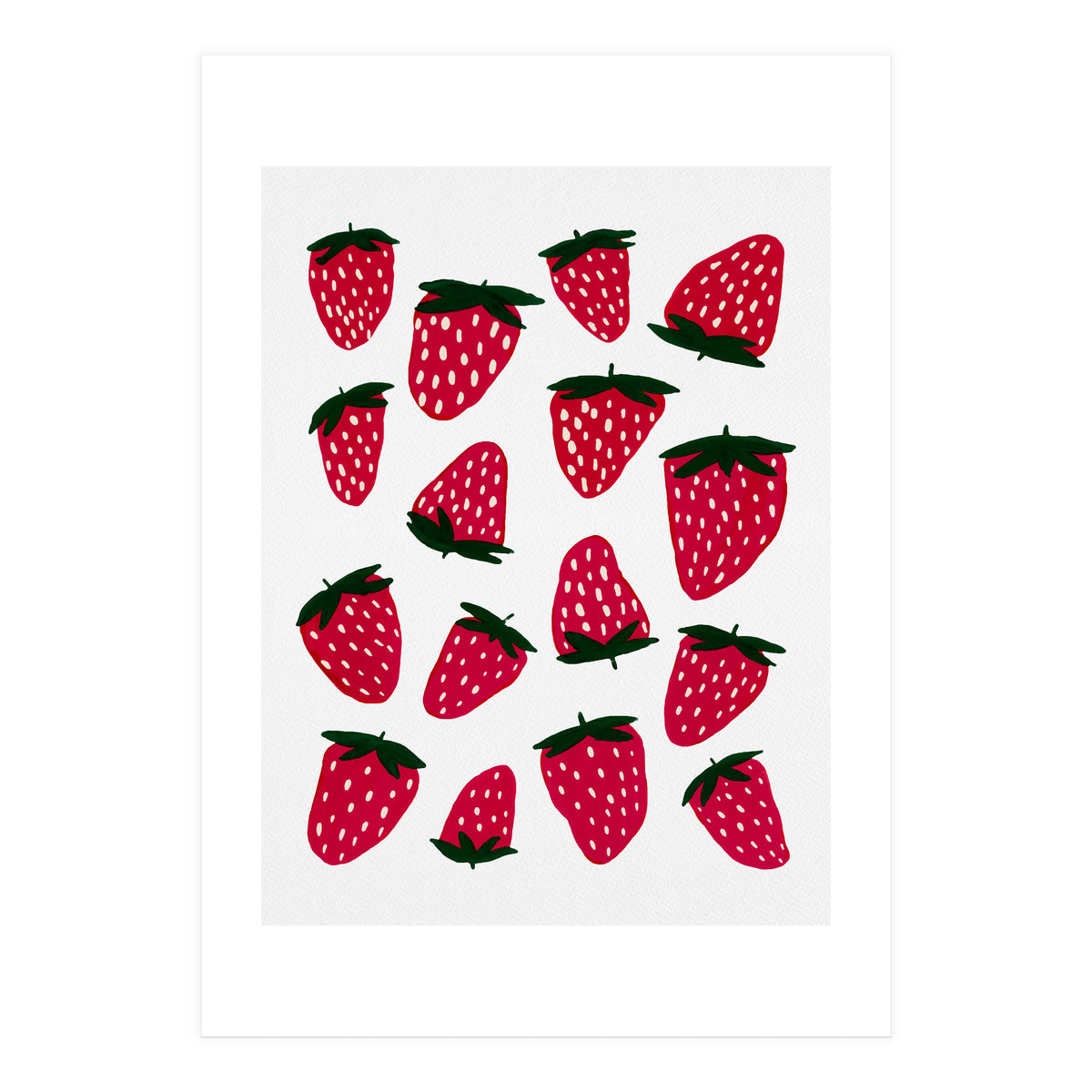 Summer strawberries red  (Print Only)