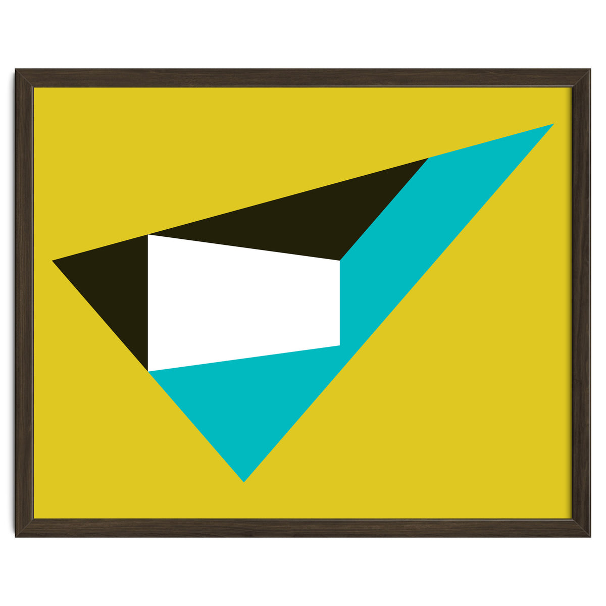 Geometric Shapes No. 39 - mustard & turquoise