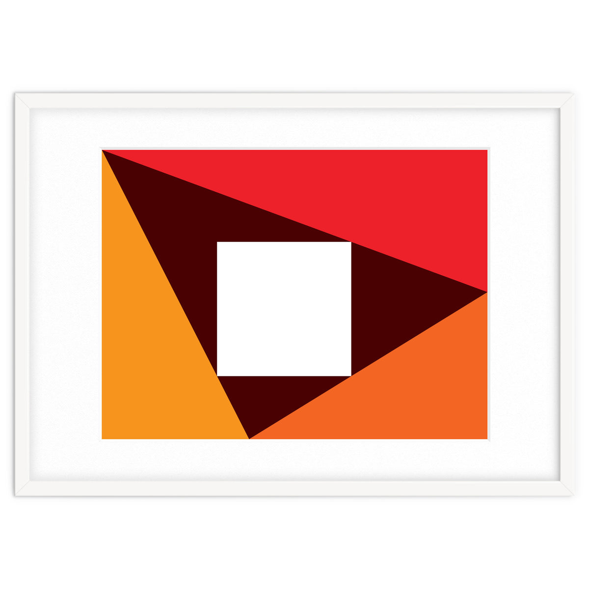 Geometric Shapes No. 23 - red & orange