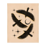 Black Birds Flying With The Moon (Print Only) thumbnail
