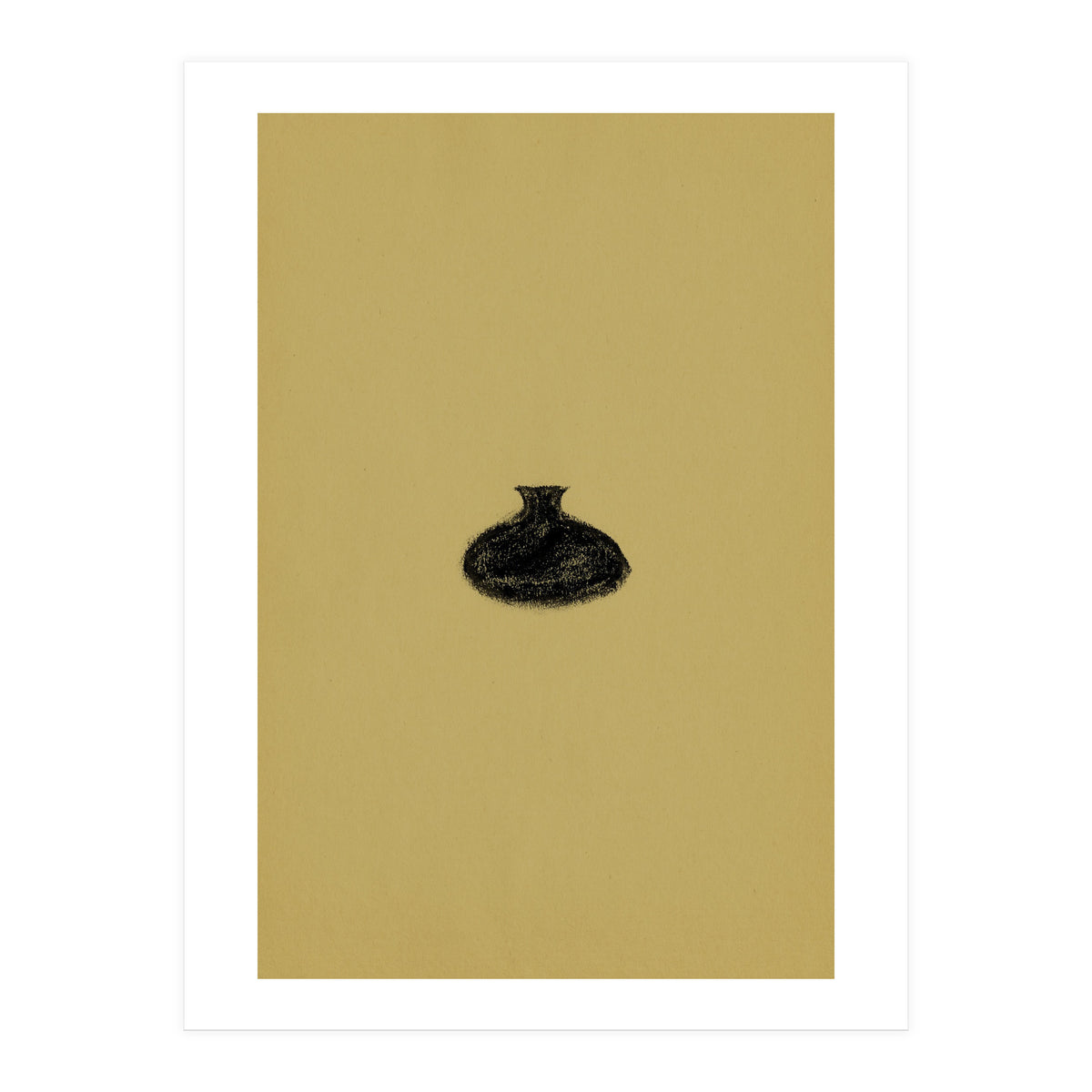 Olive green and black vase (Print Only)
