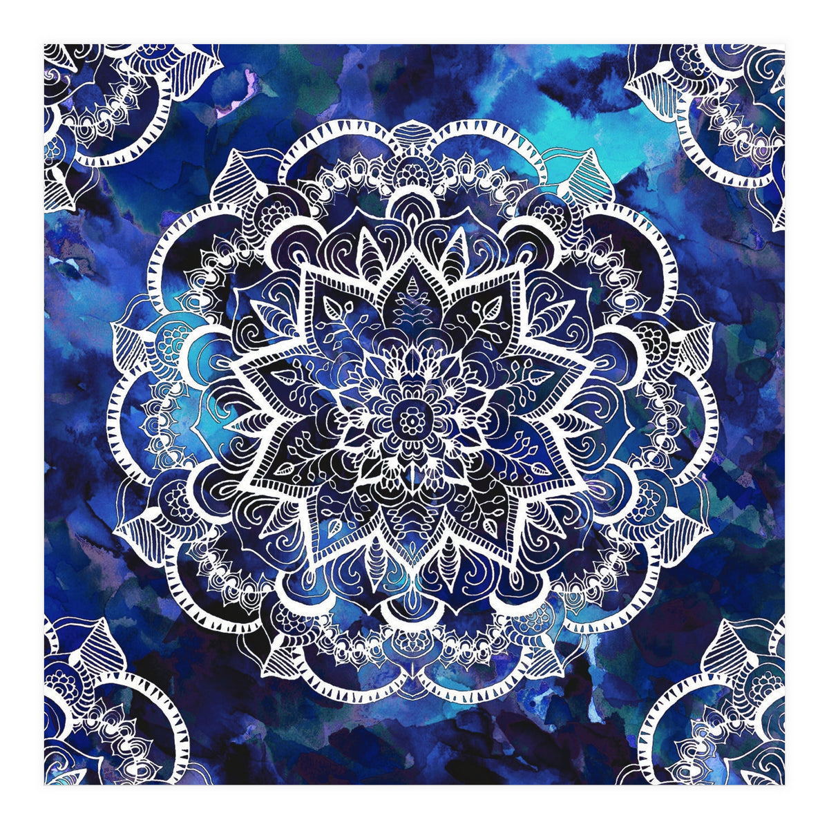 Queen Starring of Mandalas Navy (Print Only)