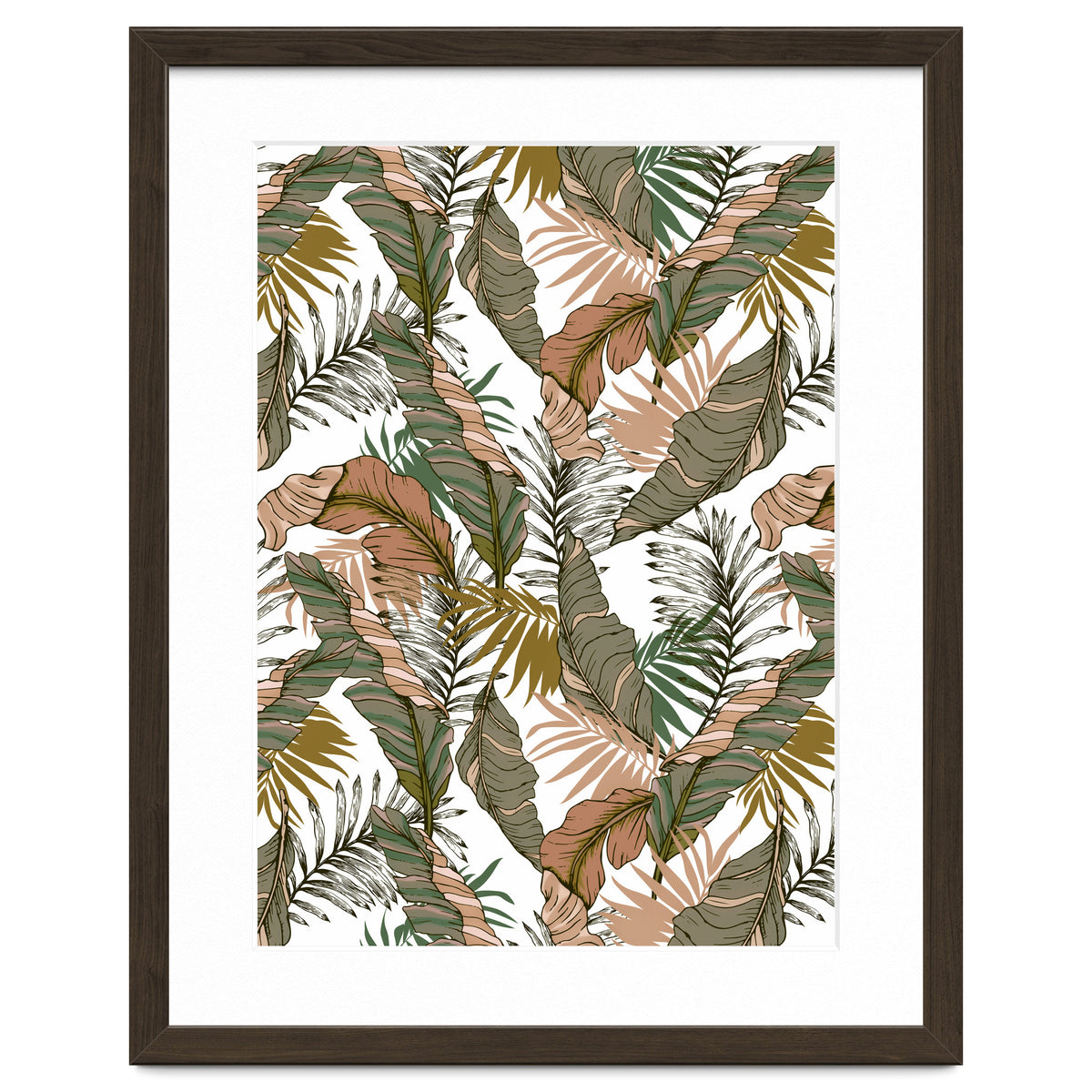 Drawing of wild tropical jungle I