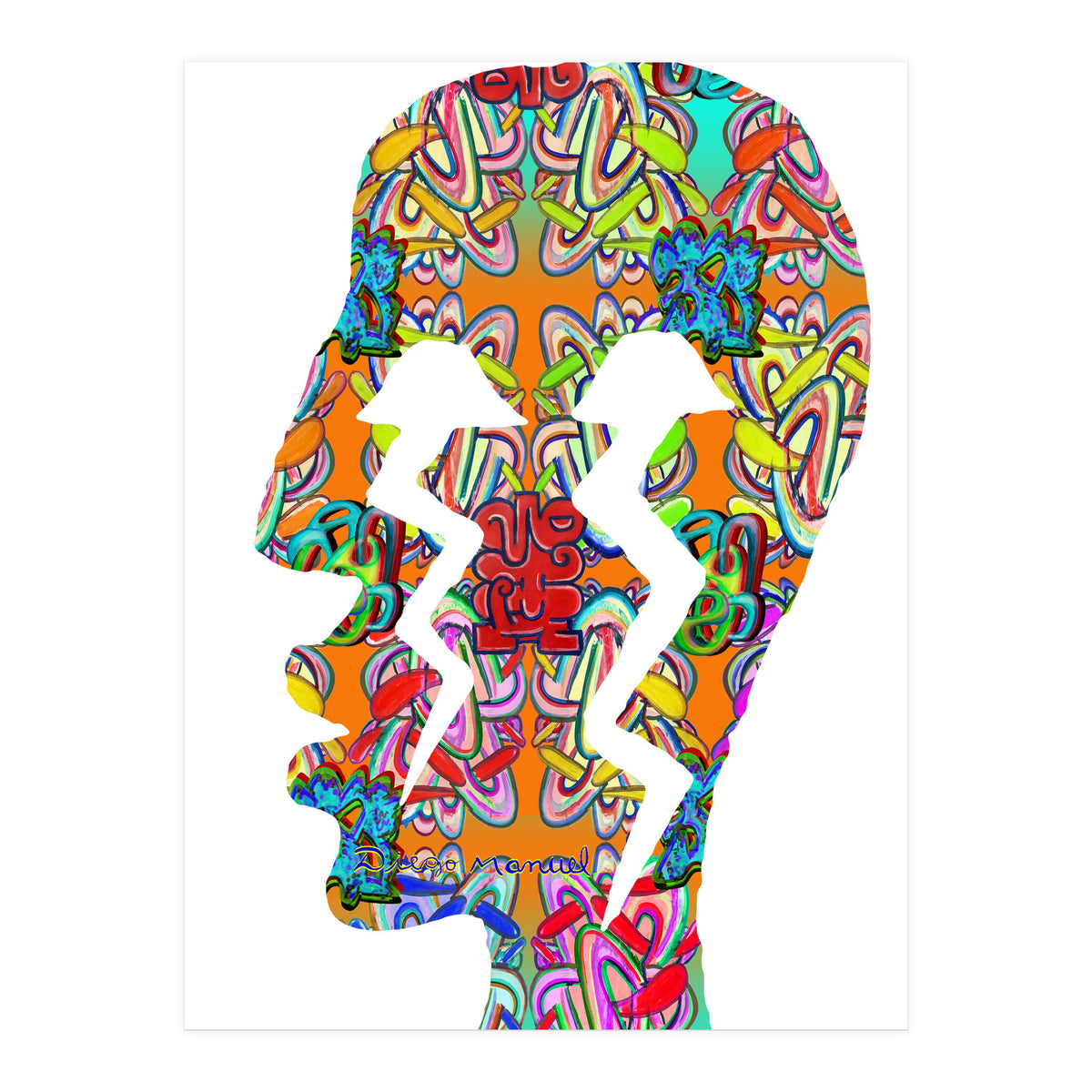 Perfil Con Rayos 5  (Print Only)