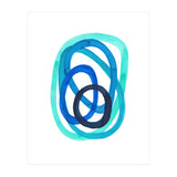 Marine Blues Blue Teal Turquoise Navy Blue Nesting Circles (Print Only) thumbnail