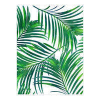 Palm Paradise, Tropical Leaves, Beachy Watercolor Painting, Minimal Nature Botanical Illustration (Print Only)