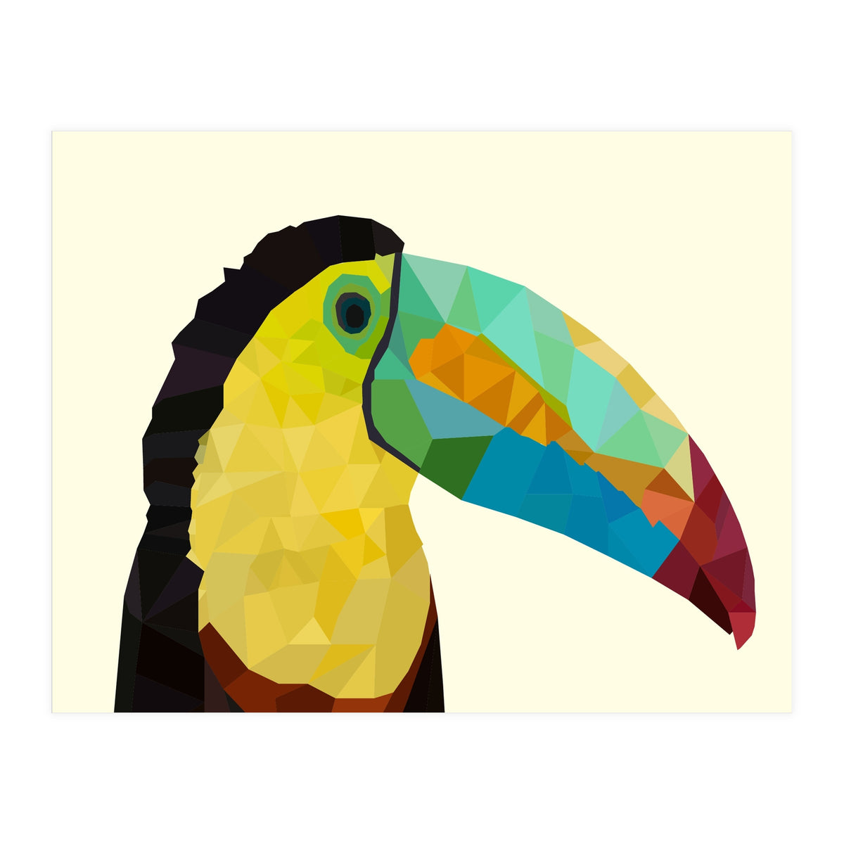 Toucan Bird Low Poly Art (Print Only)