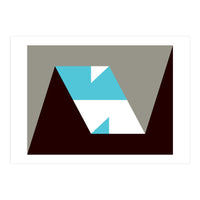 Geometric Shapes No. 48 - grey & blue (Print Only)