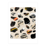 Marble Jelly Beans, Abstract Shapes Nature Eclectic Textures, Precious Stones Agate Dark Mystery (Print Only) thumbnail