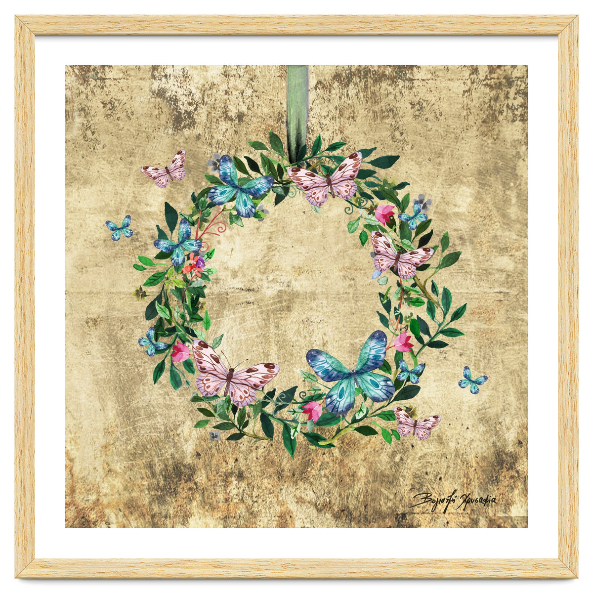 Wreath #Flowers & Butterflies#Royal collection