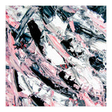 Modern Abstract Pastel Pink Black White Grey Acrylic Brushstrokes (Print Only) thumbnail