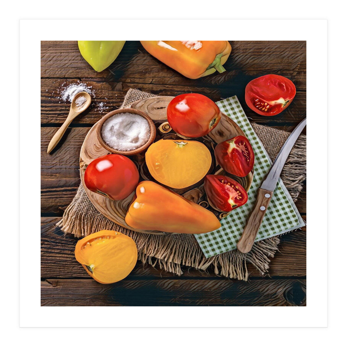 Bell peppers and tomatoes (Print Only)